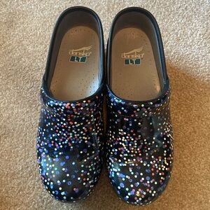 Black Confetti Dansko Size 38